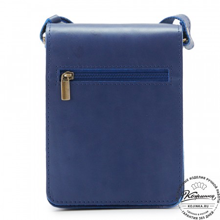 Мужская кожаная сумка "Робин" (синий)